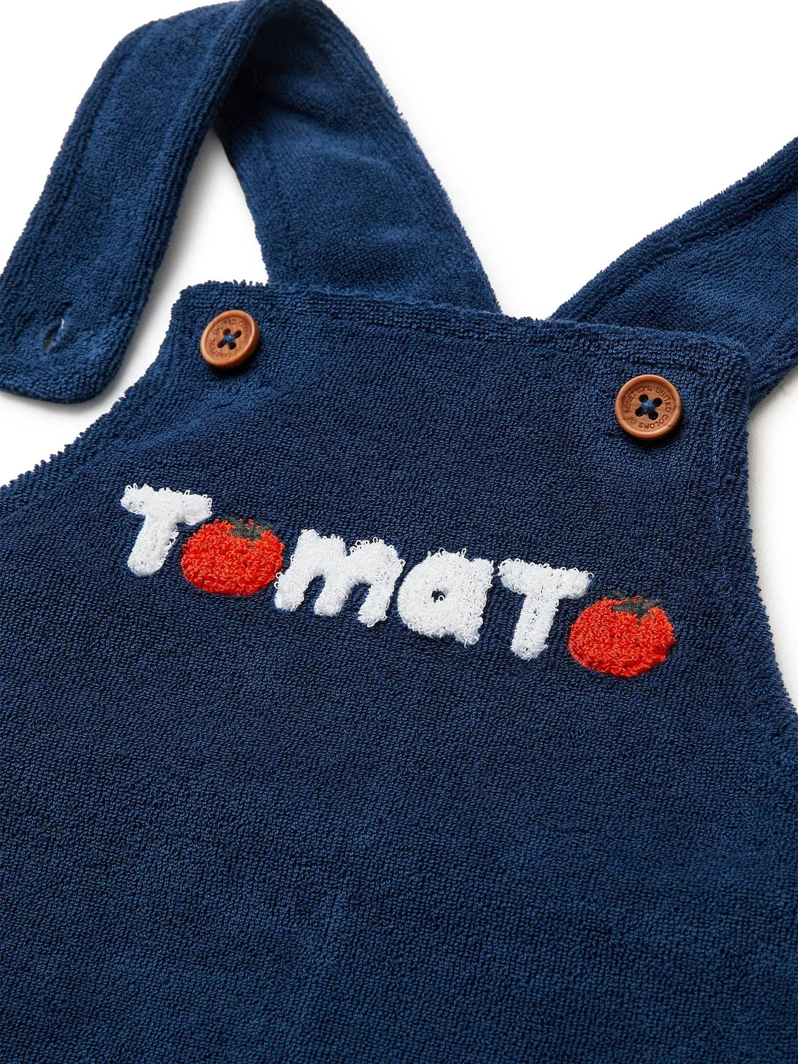 Комбинезон Benetton Blue Embroidered, синий — фото 3