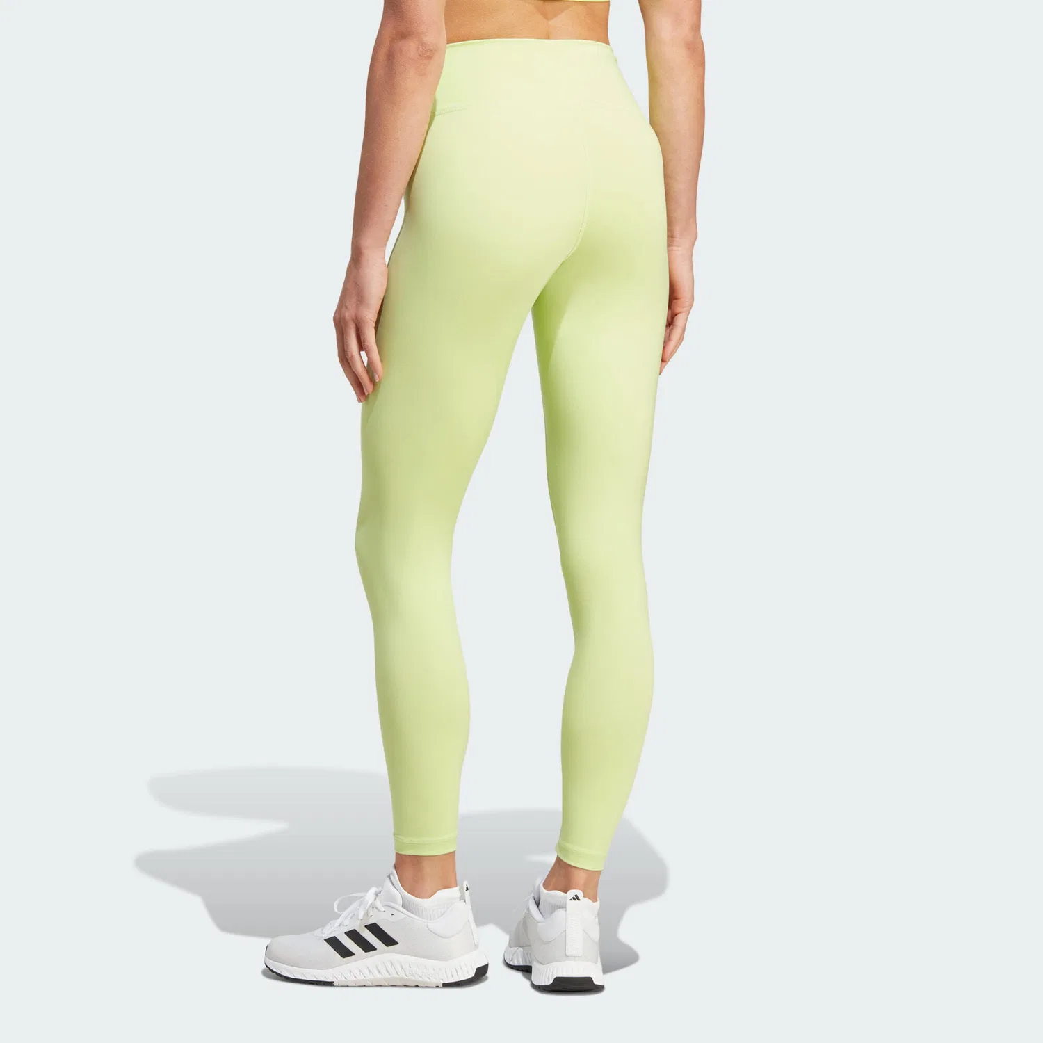Женские тренировочные леггинсы с высокой посадкой Training Essentials High-Waisted 7/8-Leggings Adidas, Anisgrun — фото 4