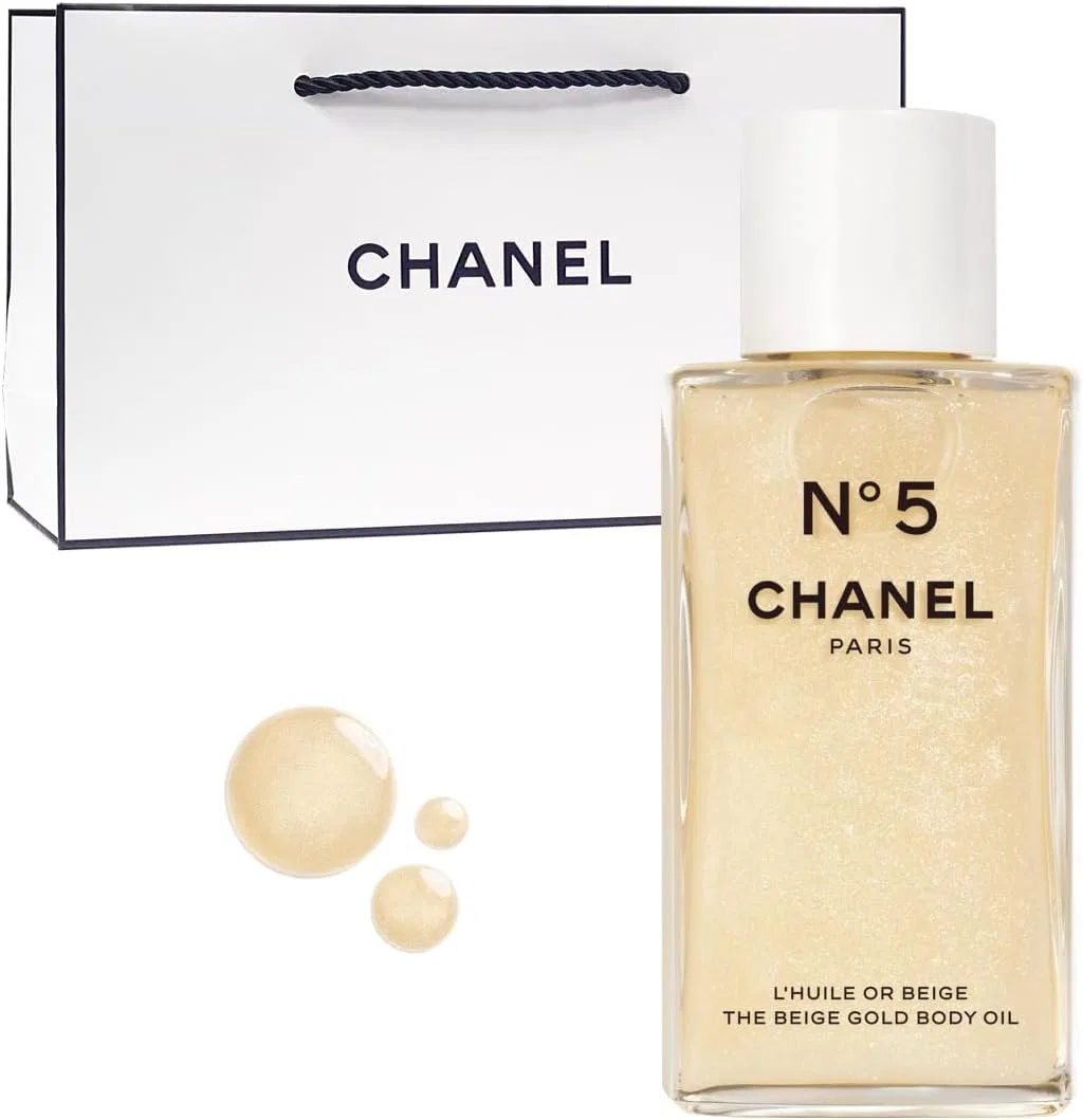 Масло для тела Chanel N°5 The Beige Gold, 250 мл, бежевый золотой