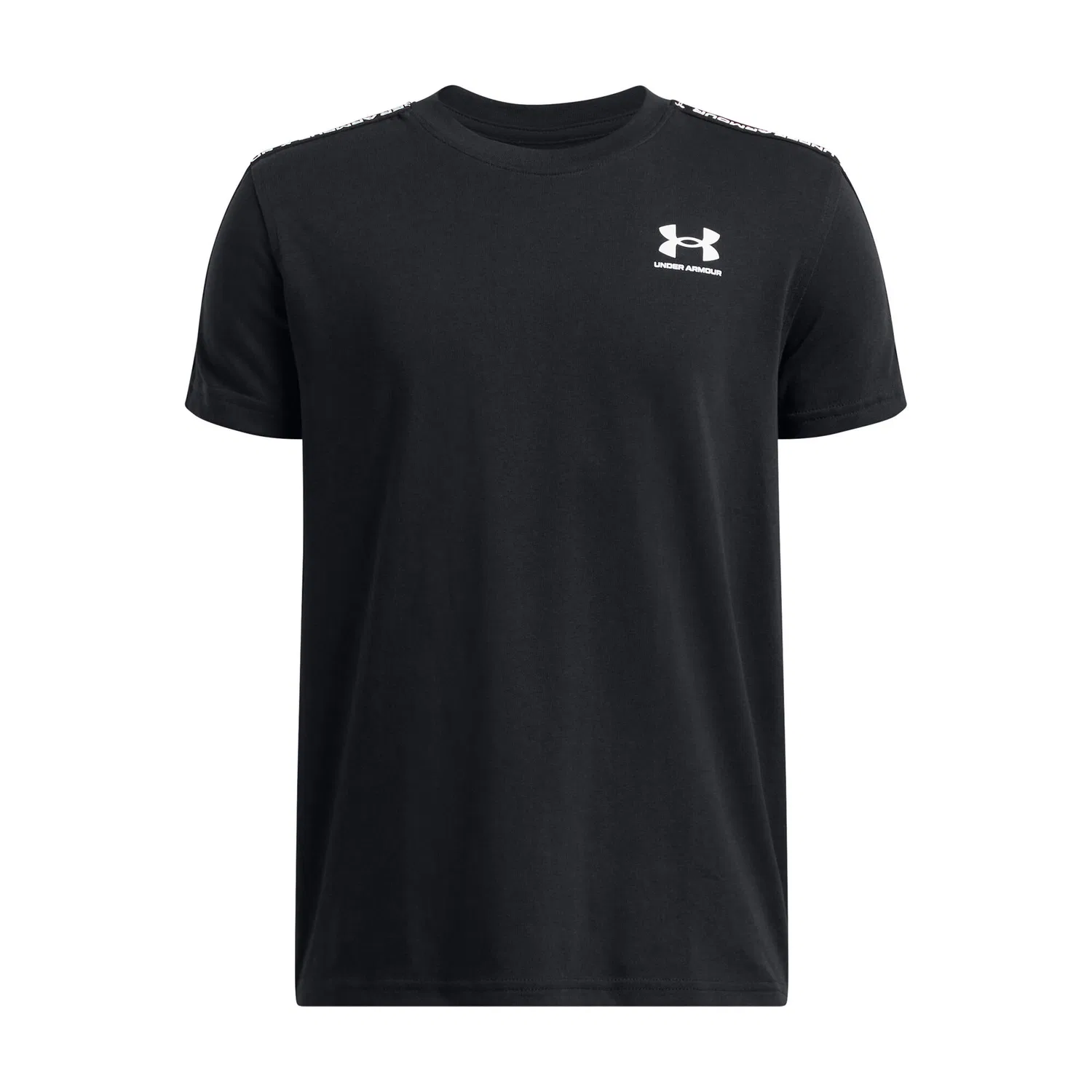 Детская футболка с длинным рукавом UA B Icon Taped SS Under Armour, Schwarz Weiss