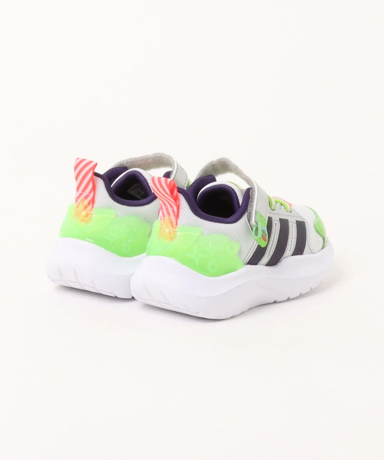 Детские кроссовки для мальчиков светящиеся с длинным рукавомLIGHTORAMA RNR BUZZ EL I Adidas, White/Violet — фото 3