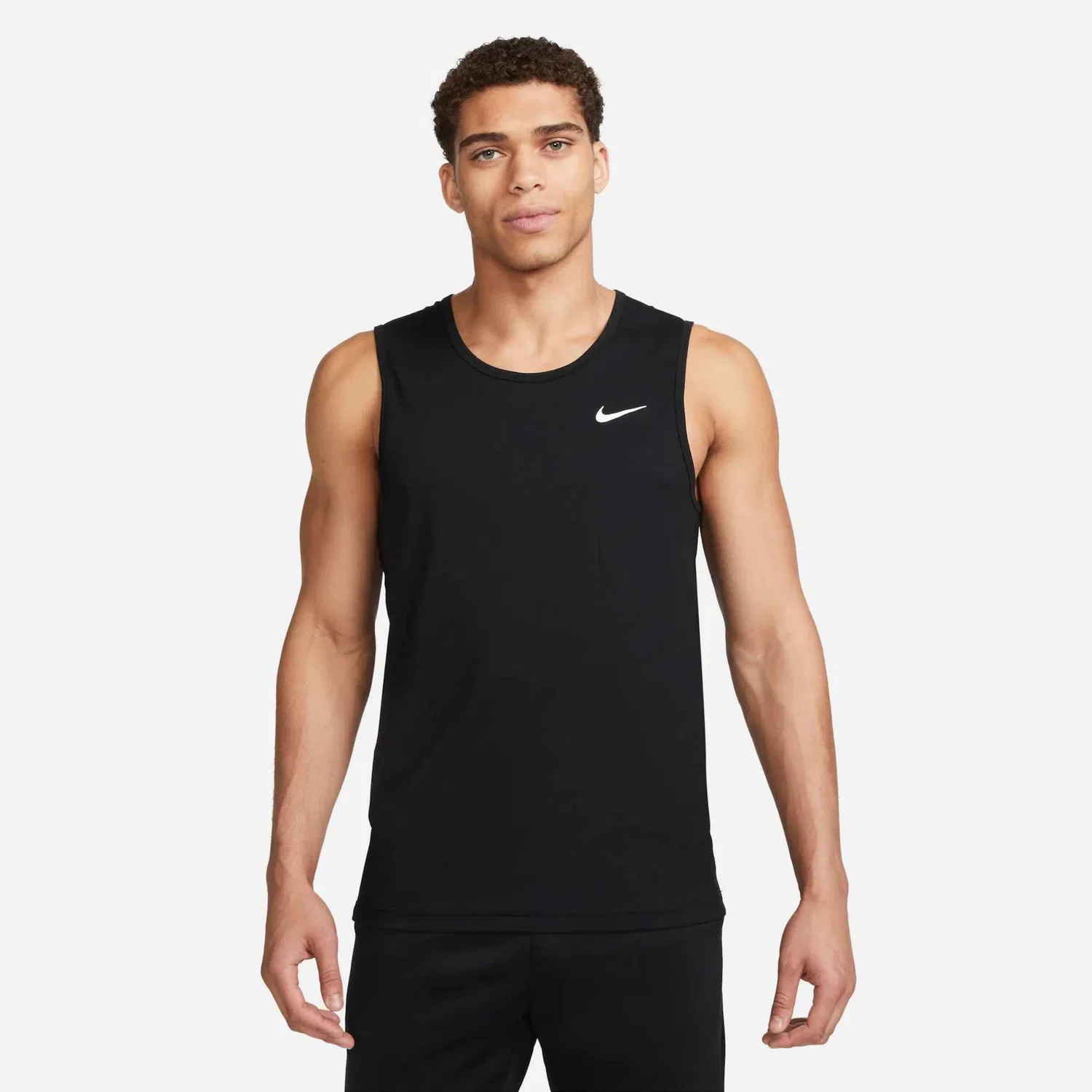 Мужской фитнес-топ с технологией Dri-FIT Nike, Black/White