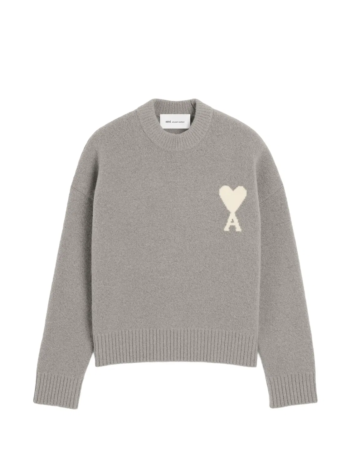 AMI Paris Свитер Ami de Coeur из альпаки - серый