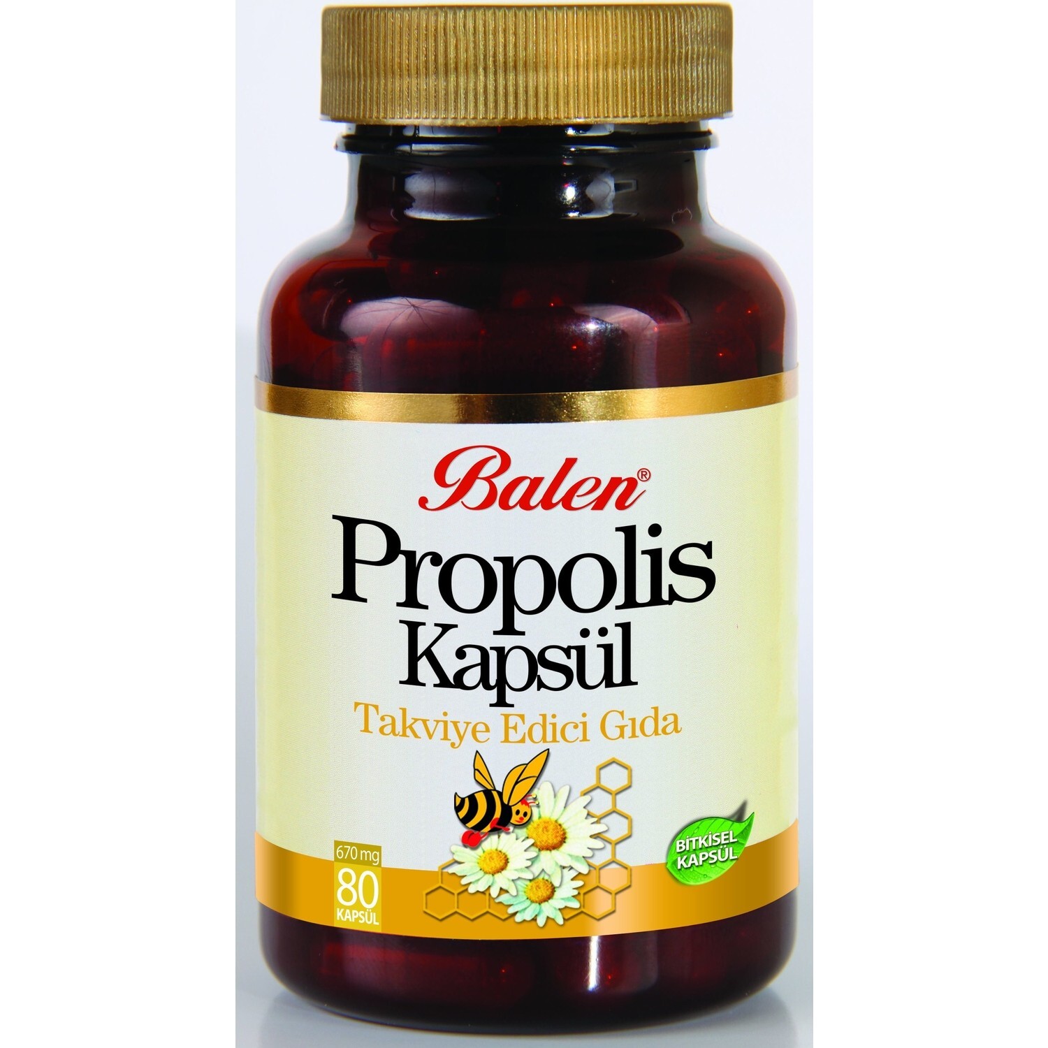 

Добавка Balen Propolis 670 мг, 80 капсул