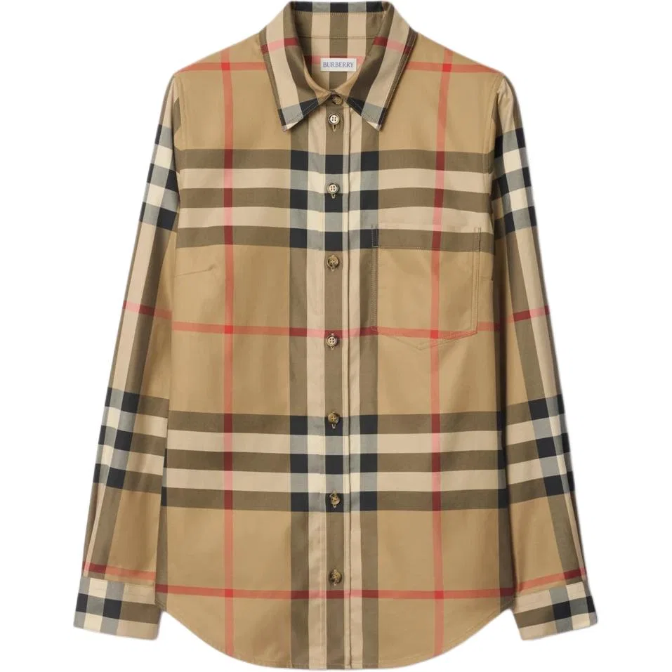 Женская рубашка приталенная Archive Beige Burberry