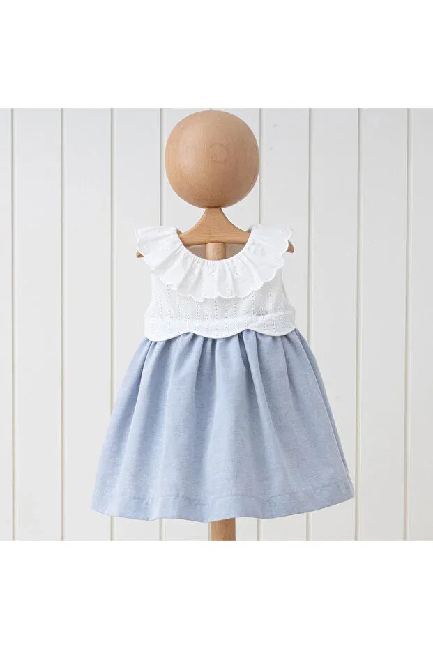 Детское платье для девочек с кружевом Elegant Didustore, Blue