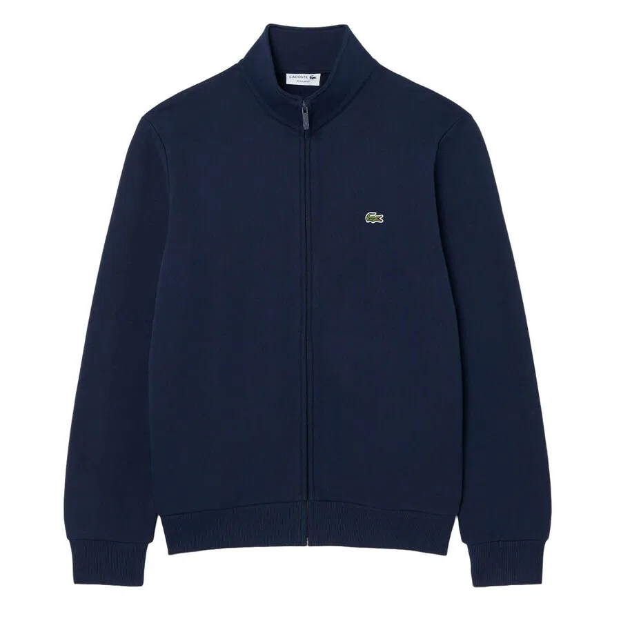 Толстовка на молнии LACOSTE темно-синего цвета