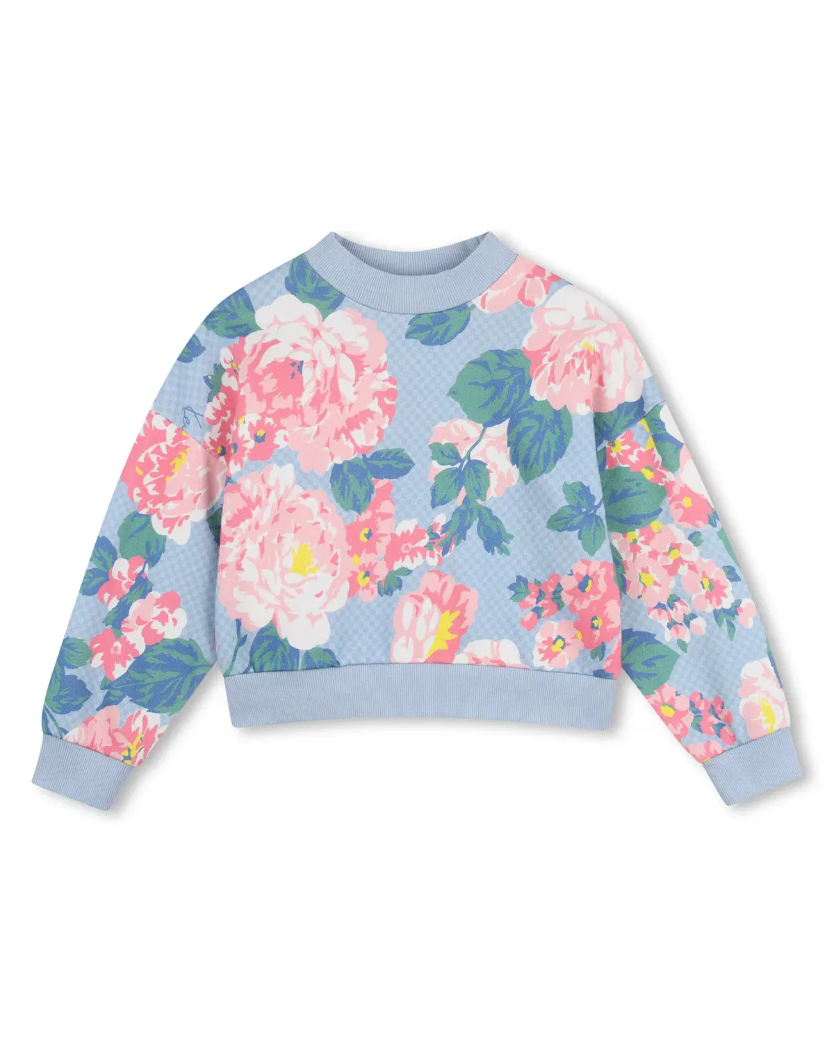 Детская худи для девочек с принтом Kenzo Kids, Azul Claro