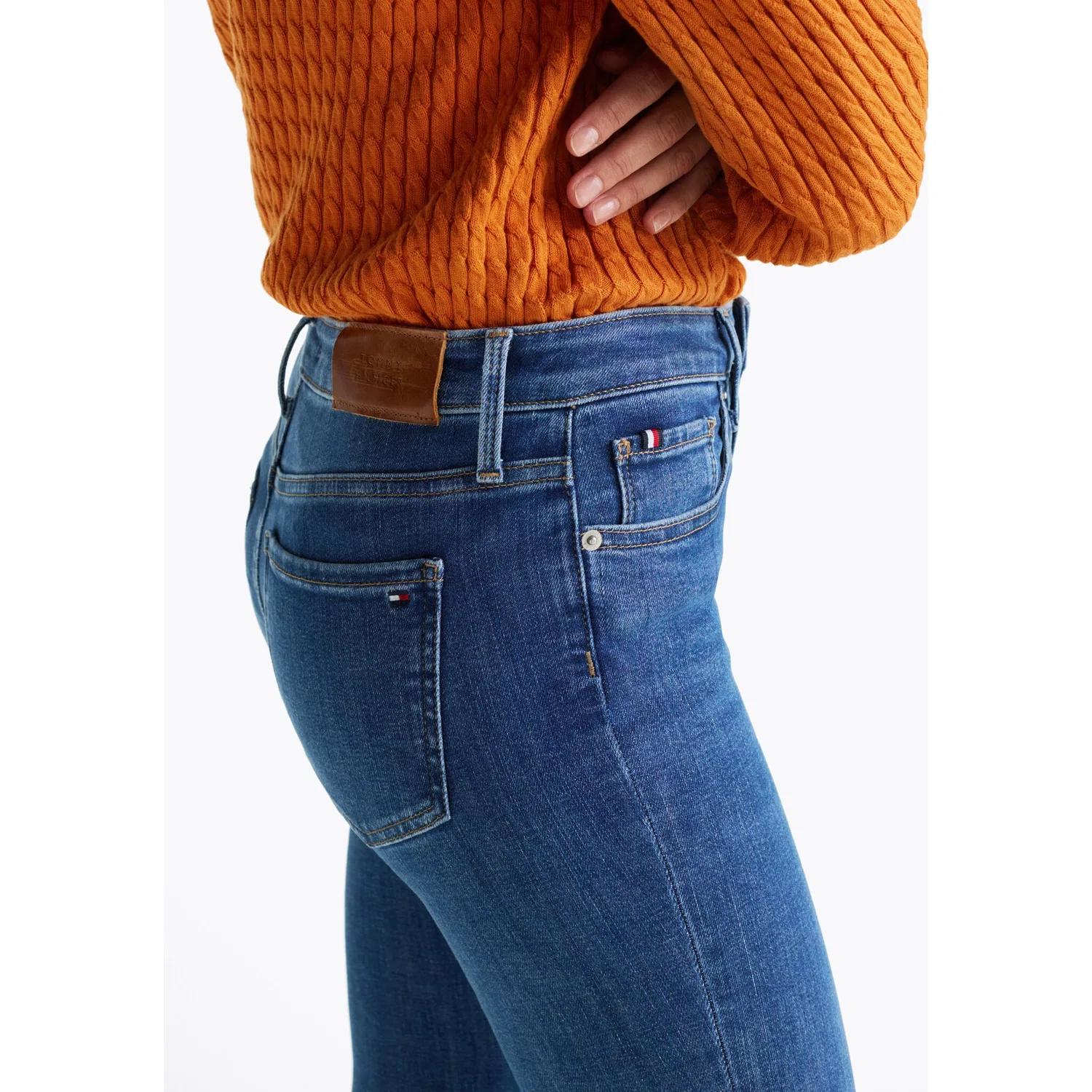 Женские узкие джинсы скинни Heritage Como Tommy Hilfiger, Mid Blue — фото 2