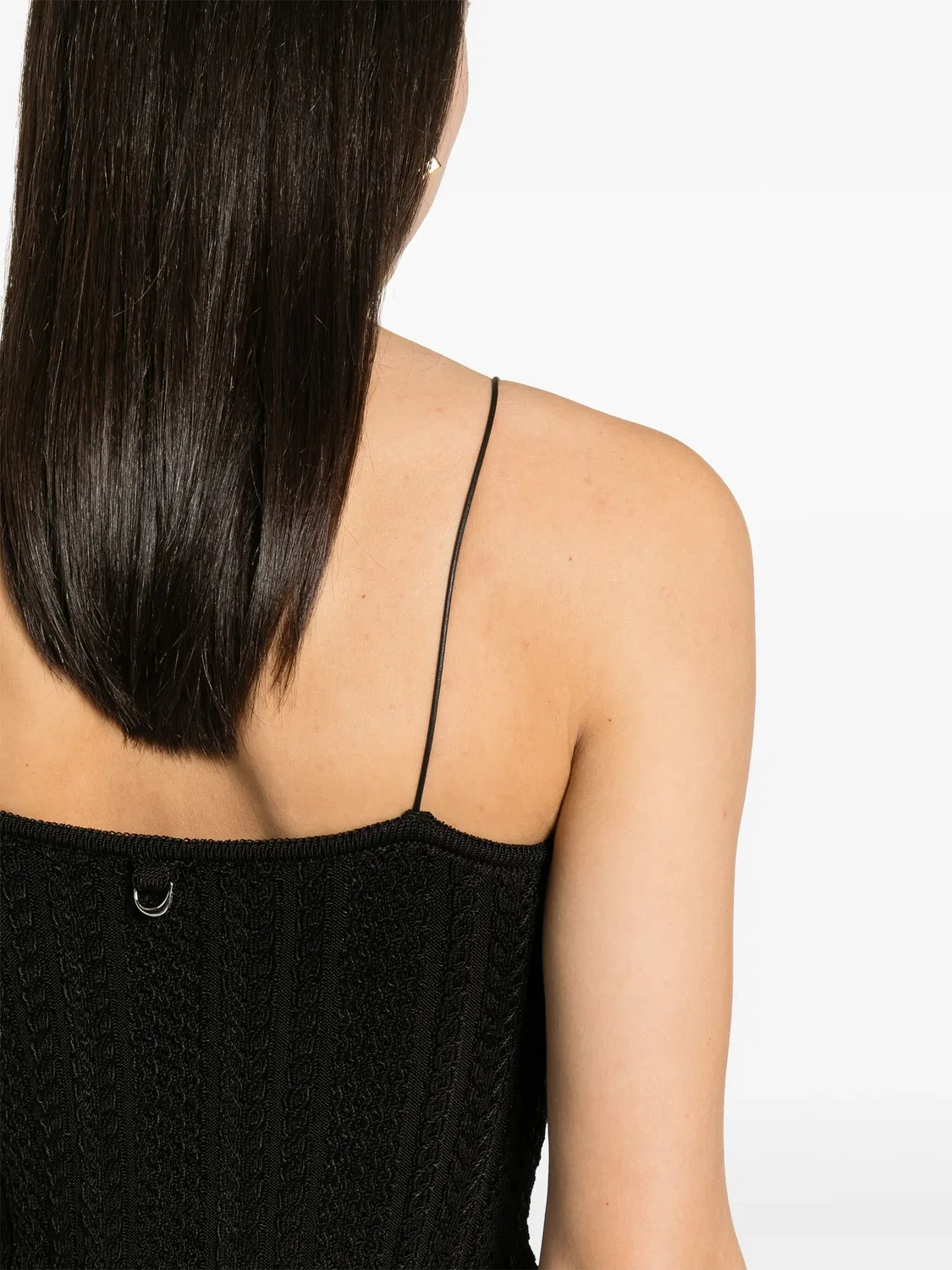 Топ Le Haut Bella из текстурной вязки Jacquemus, черный — фото 3