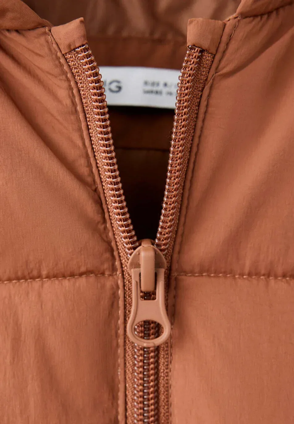 Детская зимняя куртка Mango Kids, Burnt Orange Denim — фото 3