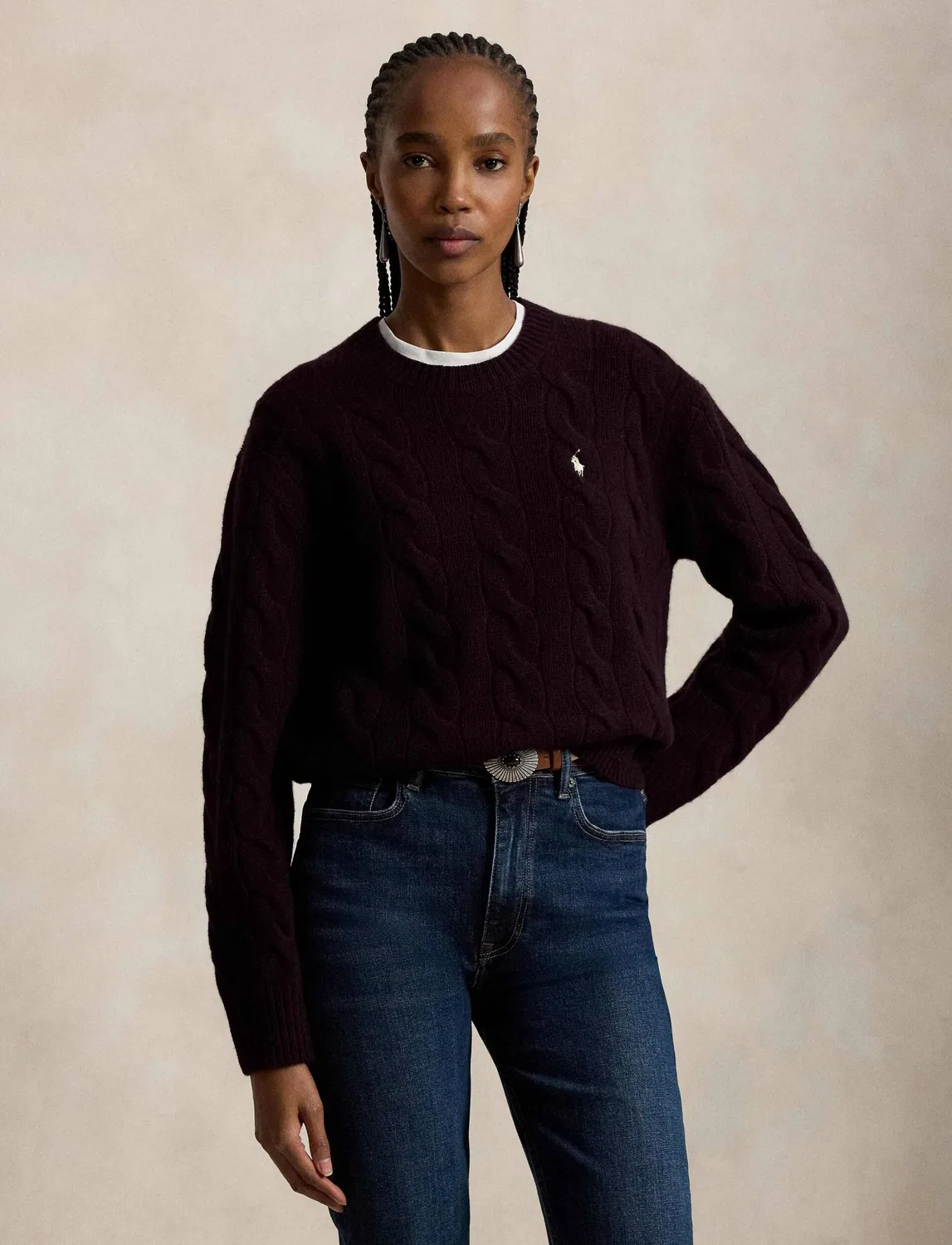 Свитер из шерсти с кашемиром Polo Ralph Lauren, Bordeaux