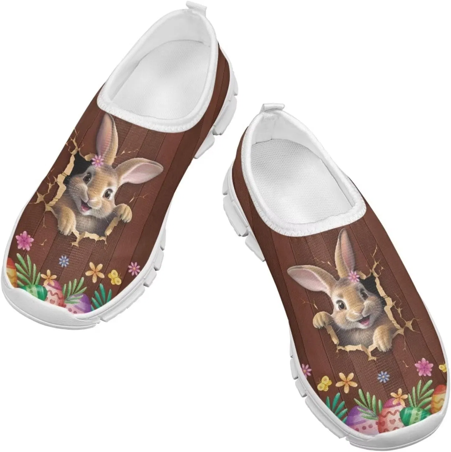 Детские слипоны для девочек с принтом кролика Fonplted, Easter Bunny — фото 4