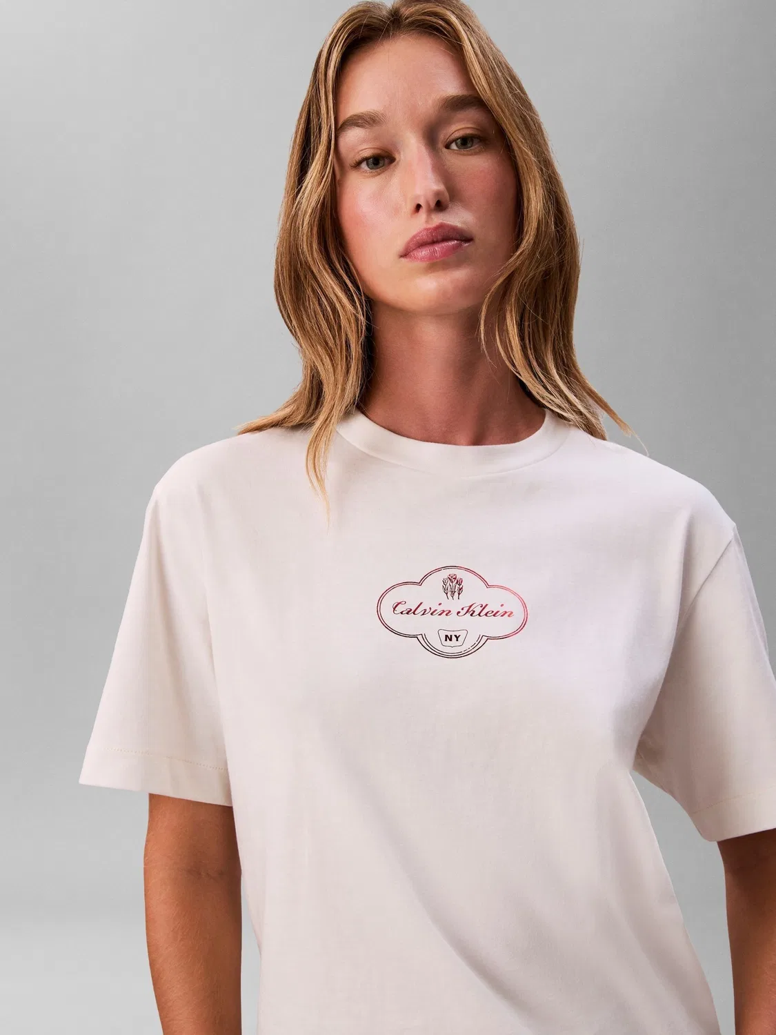 Футболка с принтом Calvin Klein Cocktail Logo, белый — фото 3