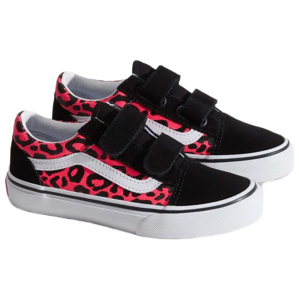 Детские кроссовки для девочек с липучками Old Skool V Vans, Pink — фото 2