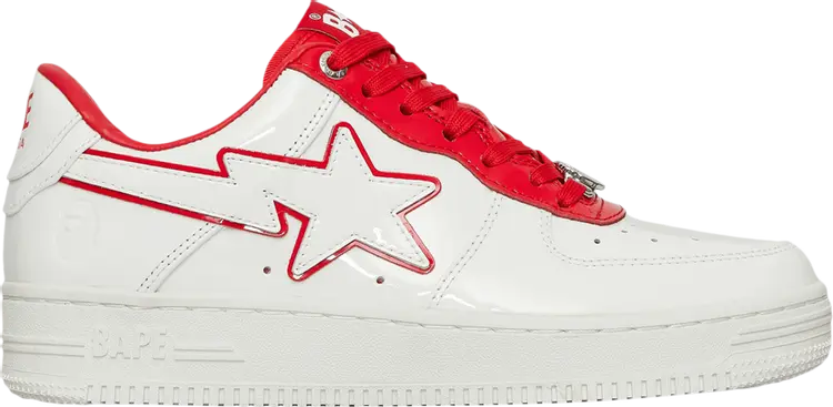 

Кроссовки Bapesta #8 M1 White Red, белый