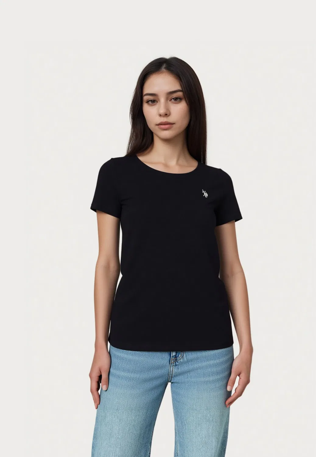 Футболка с круглым вырезом U.S. Polo Assn., черный — фото 3