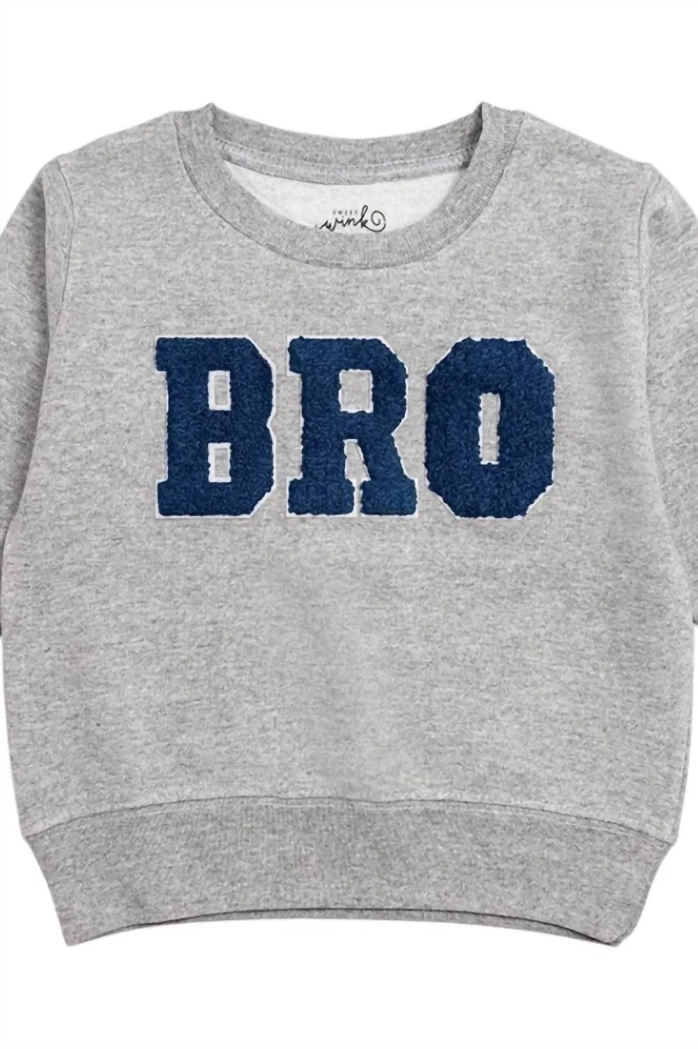 Детский свитшот для мальчиков с патчем Bro Patch SWEET wink, Gray — фото 2