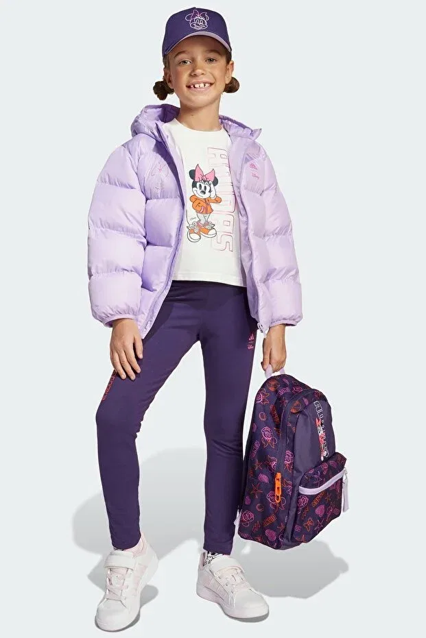 Детские леггинсы для девочек с принтом Minnie Printed Adidas, Purple — фото 3