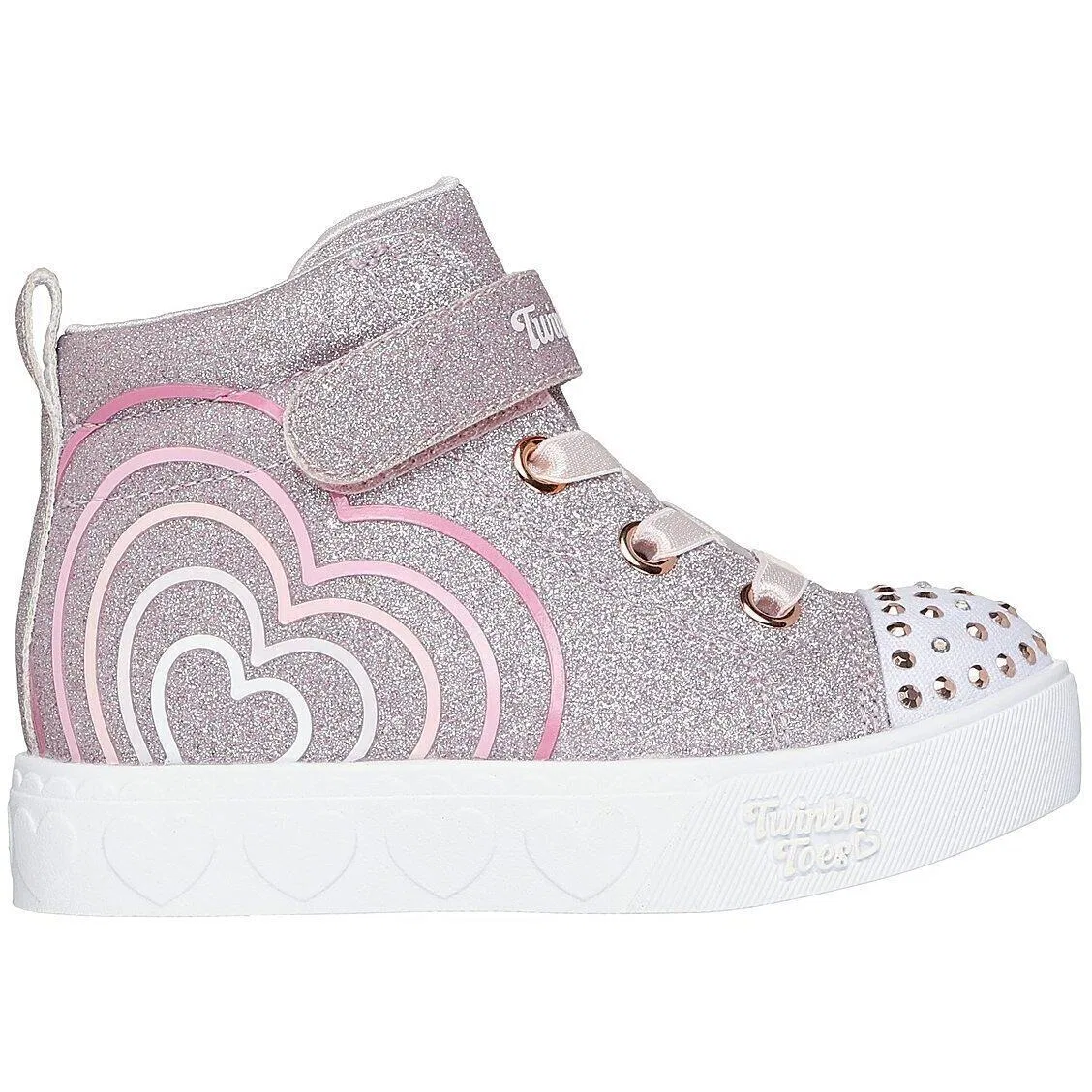 Детские кроссовки с принтом Heart Steps - Heart Glow Skechers, Violett — фото 3