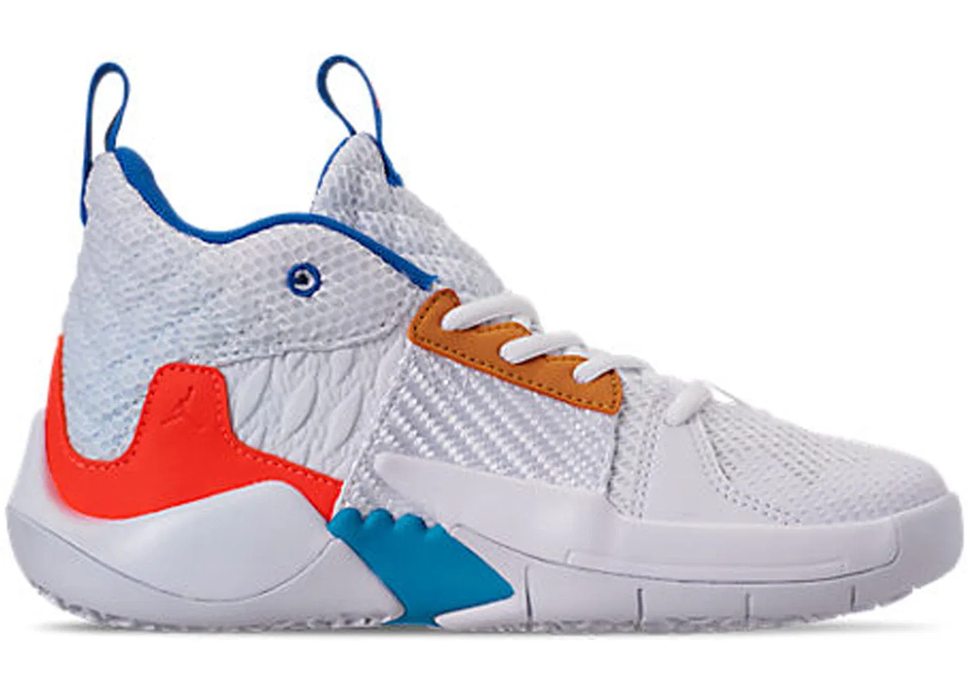 Детские кроссовки для баскетбола Jordan Why Not 0.2 Jordan, White/Total Crimson-Tidal Blue