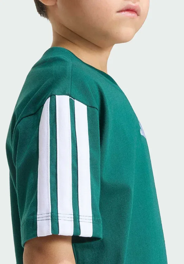 Детская базовая футболка - футболка с принтом Adidas Sportswear, белый/зеленый — фото 4