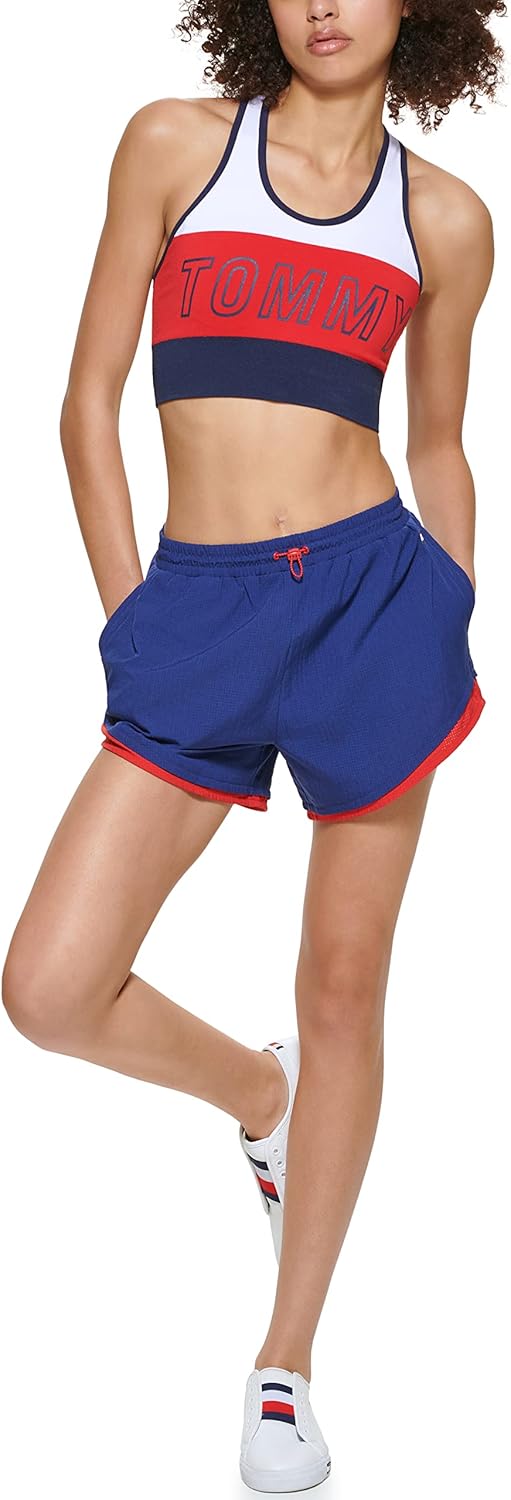 Женские двухцветные трусы-шорты Tommy Hilfiger для бега, Blue/Red — фото 2