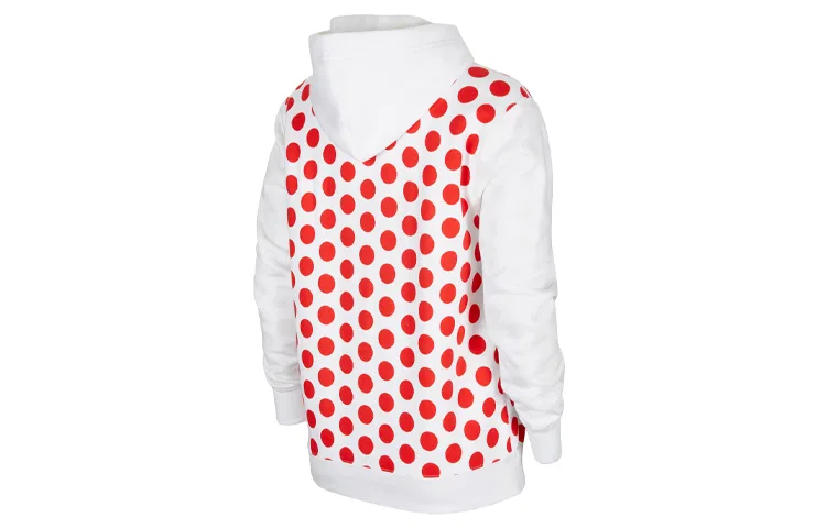 Женский свитшот с капюшоном с принтом в горошек Nike Sportswear Essentials, Red White — фото 2