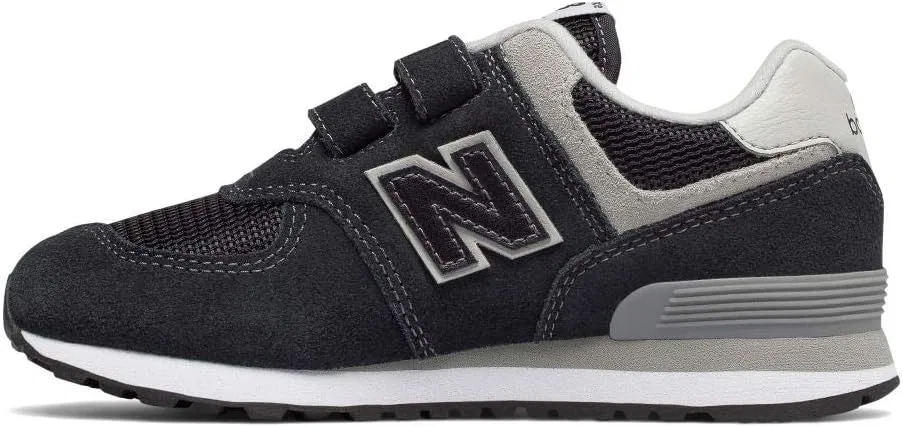 Детские кроссовки с липучкой Evergreen New Balance, Black/Grey — фото 3