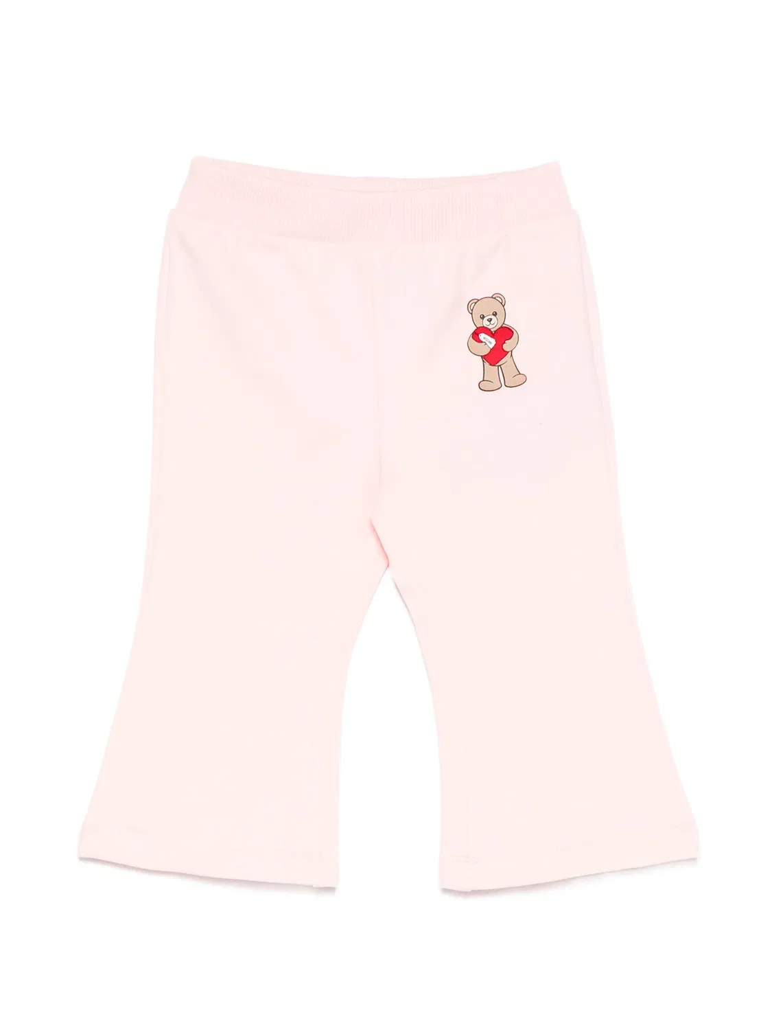 Расклешенные брюки Moschino Kids, розовый