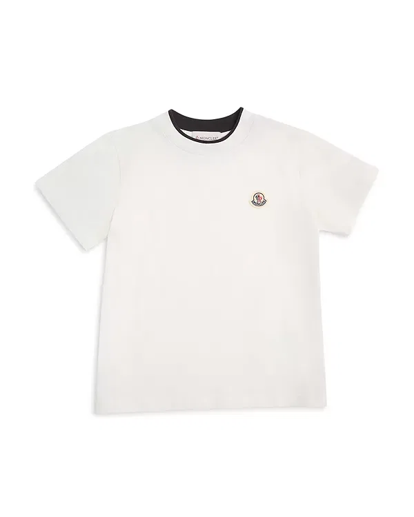 Детская футболка с принтом Logo Tee Little Kid Big Kid Moncler, Natural