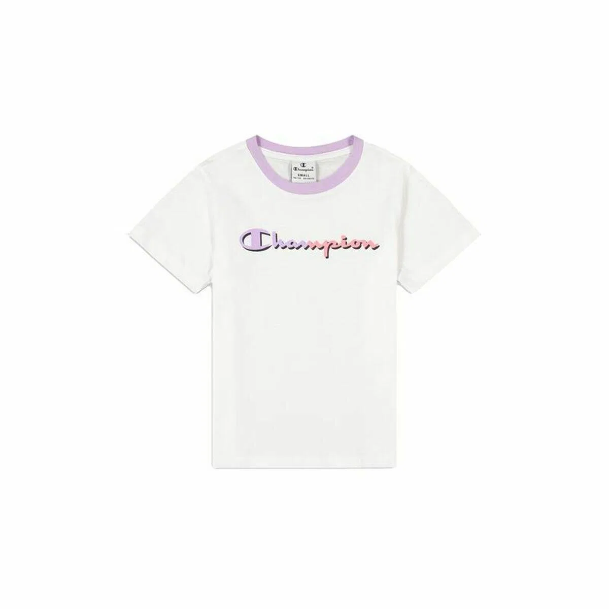 Детская футболка с коротким рукавом Champion Crewneck, цвет Weiss — фото 2