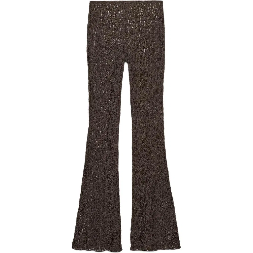 Женские брюки клеш с принтом ZARA, Brown
