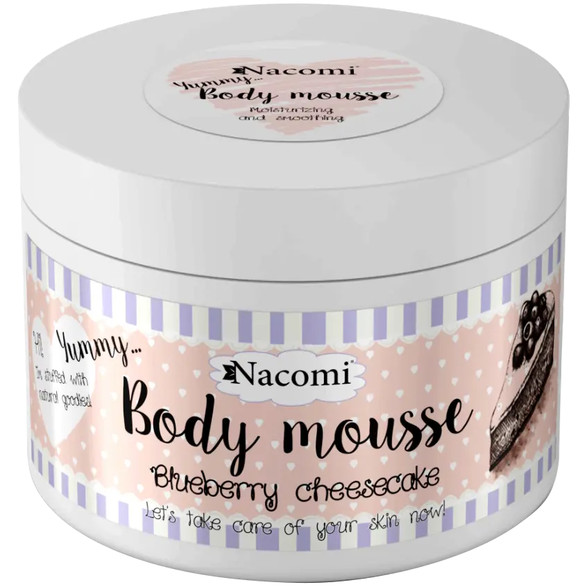 

Nacomi Blueberry Cheesecake Разглаживающий мусс для тела с черникой, 180 мл