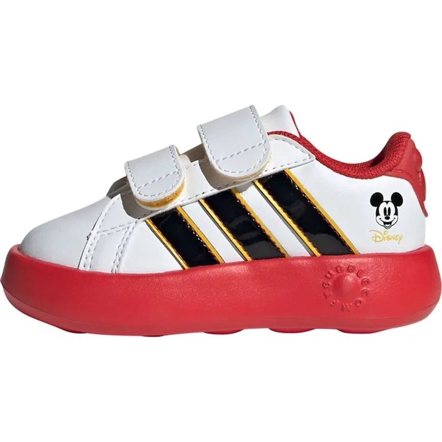 Детские кроссовки с принтом Mickey Mouse adidas Sportswear JQ8070, Бело-красно-синий — фото 2