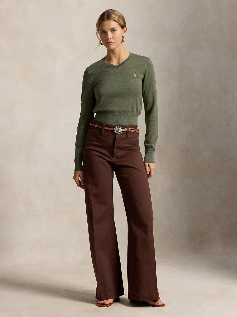 Свитер Polo Ralph Lauren оливкового цвета — фото 4