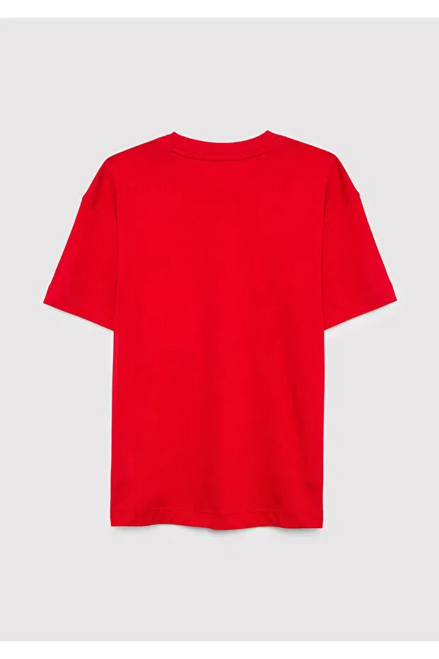 Детская футболка для мальчиков свободного кроя Basics Mavi, Red — фото 4