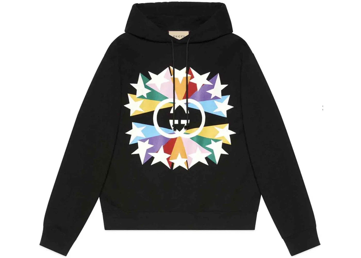 Мужская худи с принтом Interlocking G Gucci, Black/Multicolor
