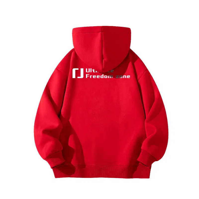 Детский свитшот с капюшоном на флисе New Year Red Fleece-Lined Jeep, New Year Red Fleece-Lined