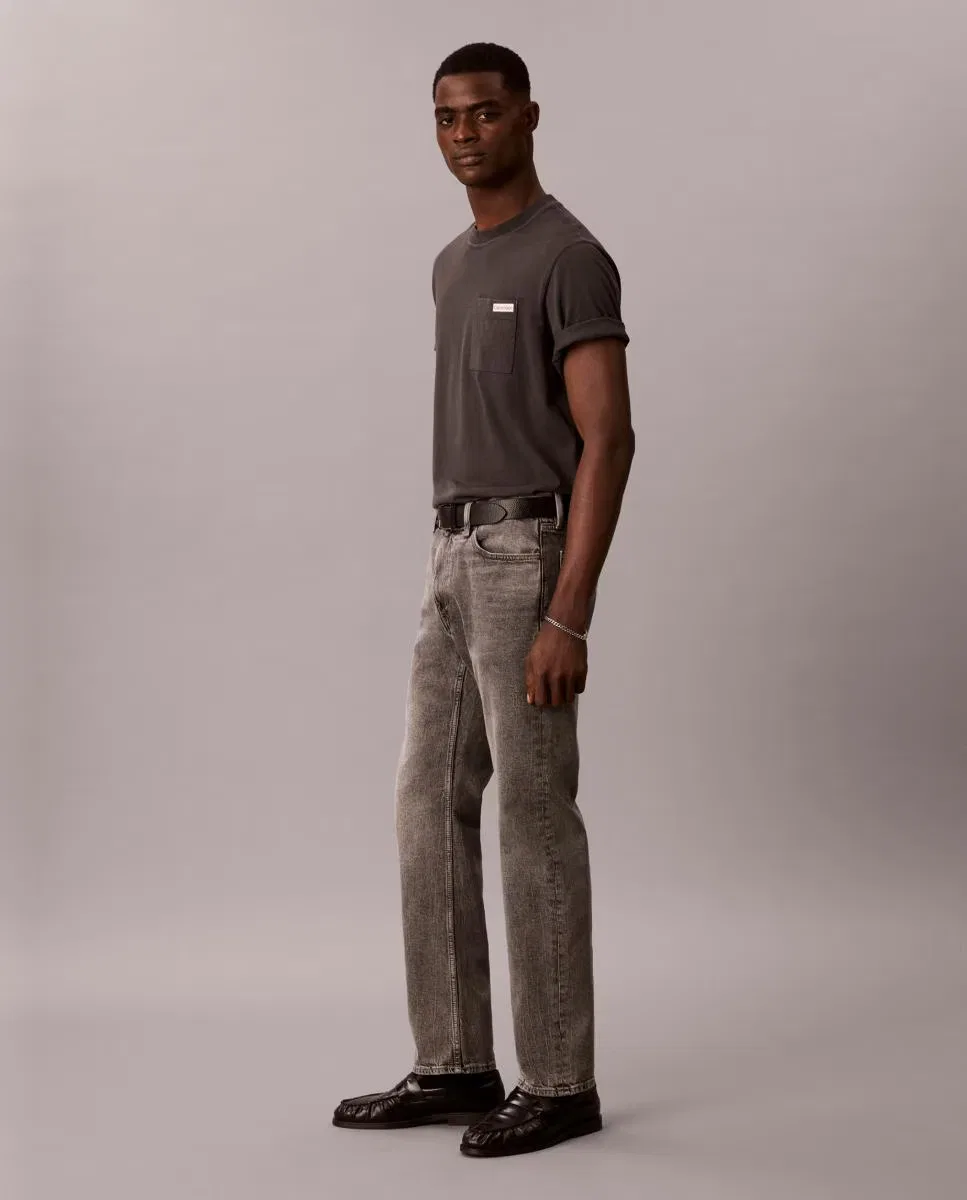 Мужское узкие джинсы, Vaquero Slim Straight 90s, Calvin Klein, серый — фото 4