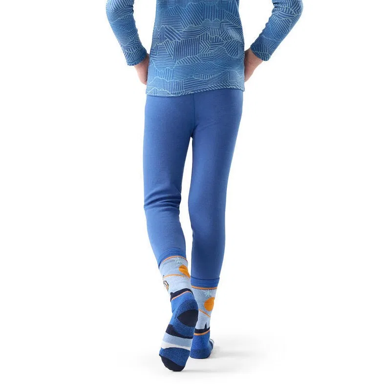 Термобелье детское нижнее с шерстью мериноса Classic Thermal Merino Smartwool, Royal Indigo — фото 2