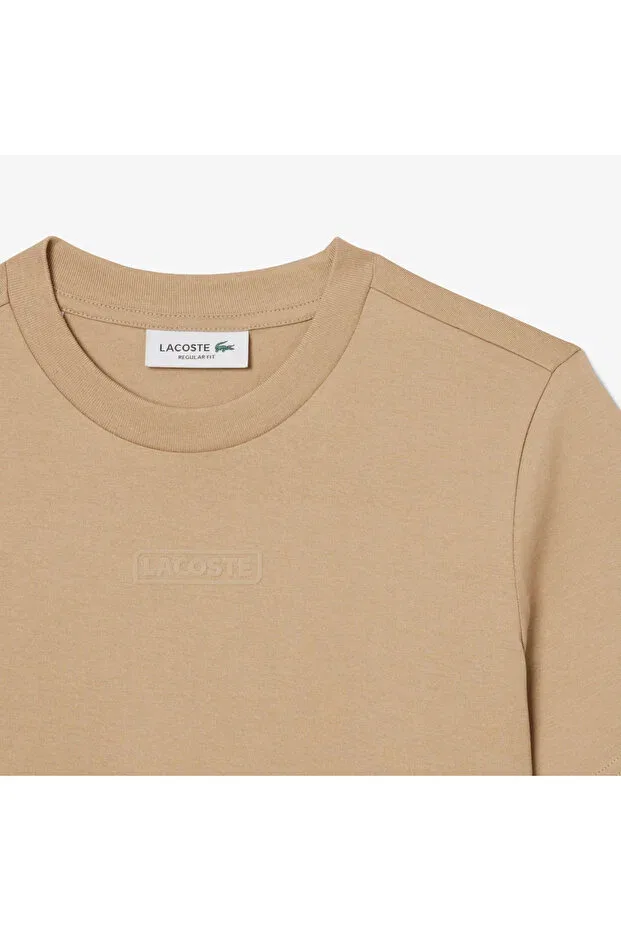 Футболка Lacoste Cream с принтом — фото 4