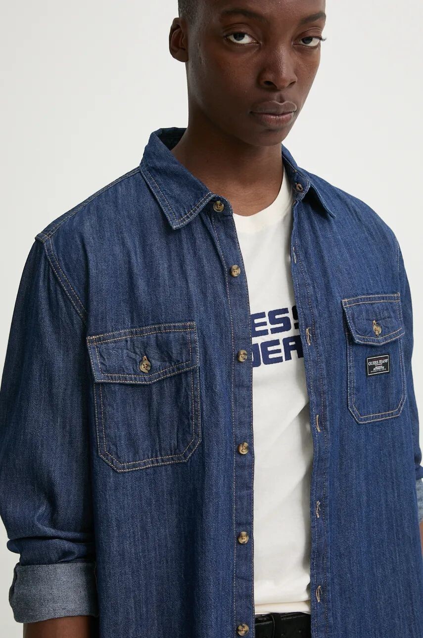 

Джинсовая рубашка Guess Jeans, синий