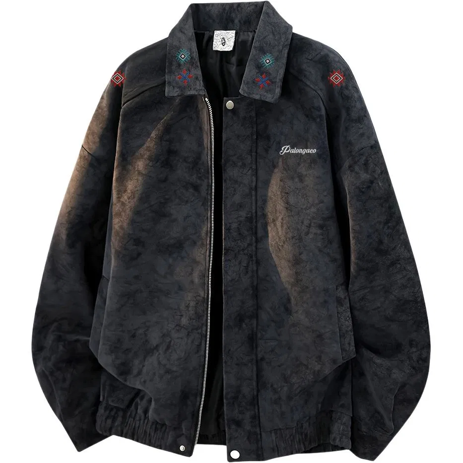 Детское кожанное пальто с лацканами прямого кроя Unisex Lapel Moderate Straight Fit, PAL ONGACO, Black