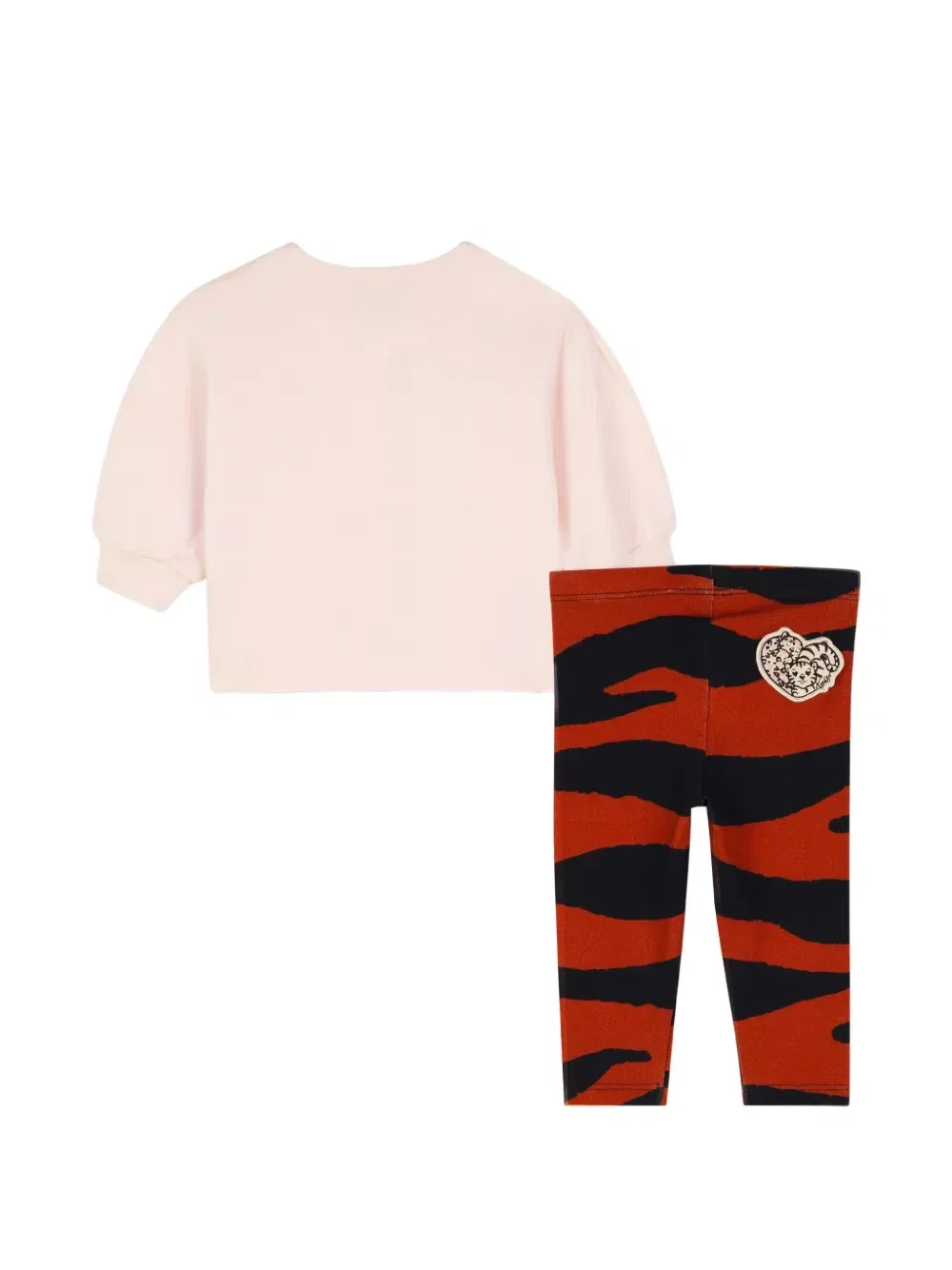 Комплект с принтом Tiger Kenzo Kids, оранжевый — фото 2