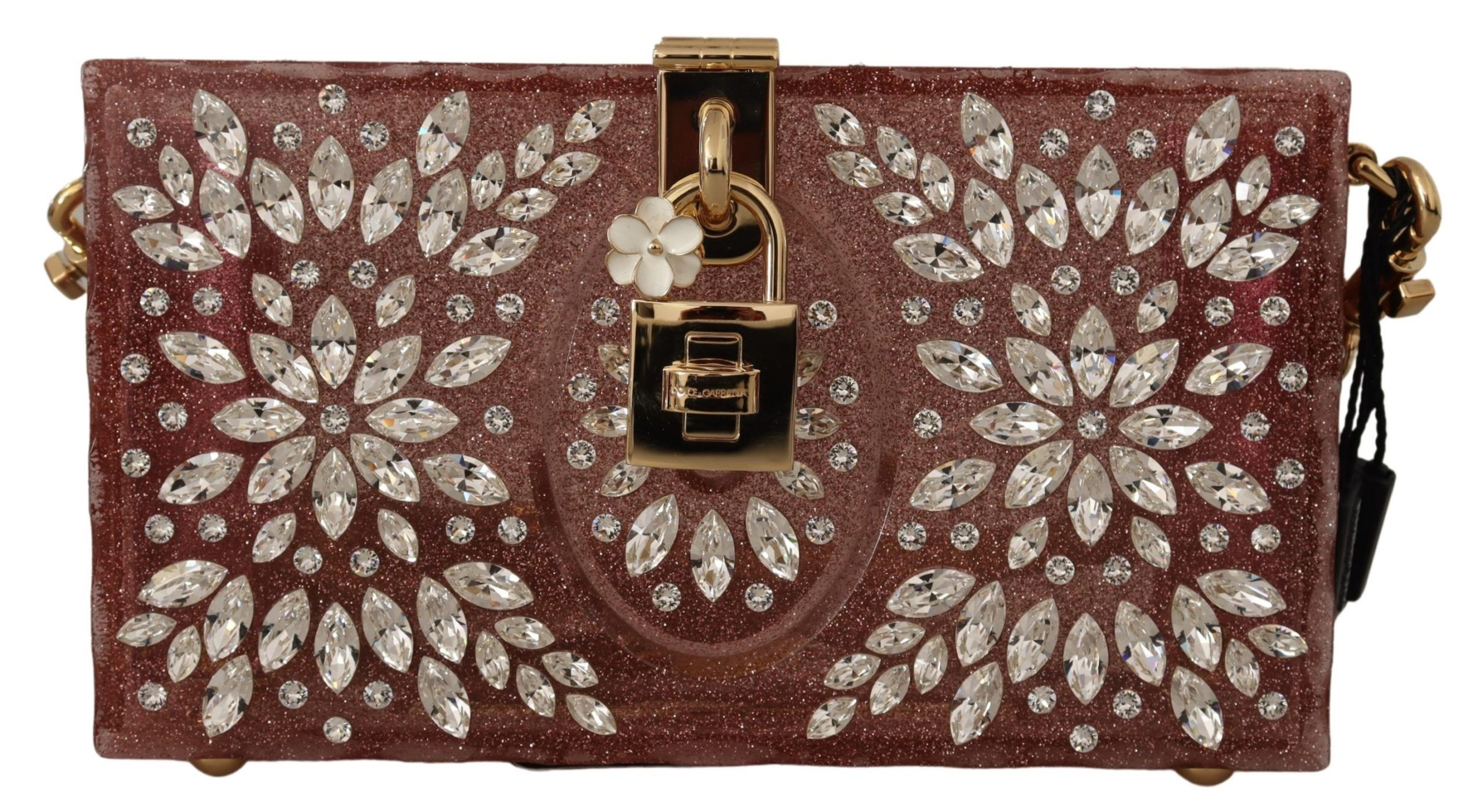 

Элегантный розовый клатч-коробка с кристаллами Dolce & Gabbana