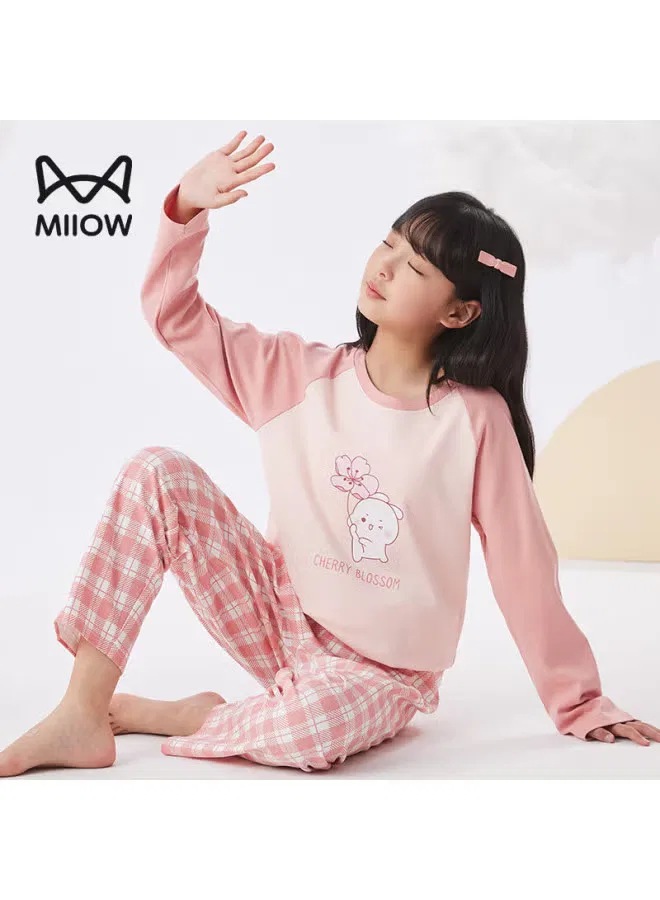 Пижама детская с длинным рукавом комплект Huahua White Rabbit Miiow