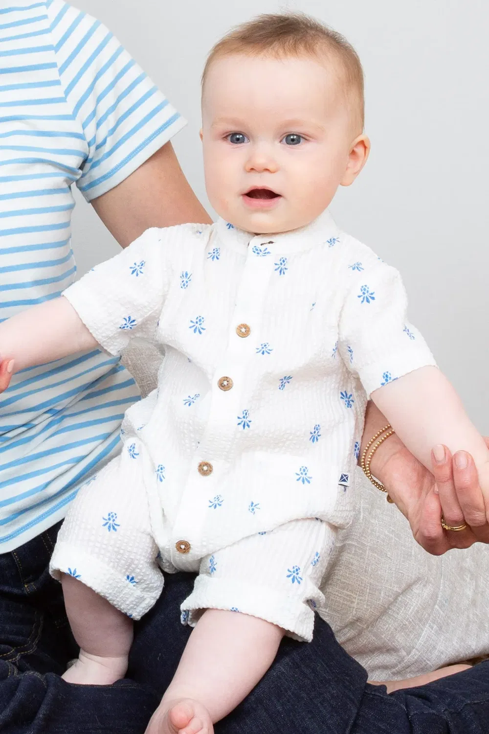 Детский боди-комбинезон с принтом Pineapple Polka Kite, Cream — фото 3