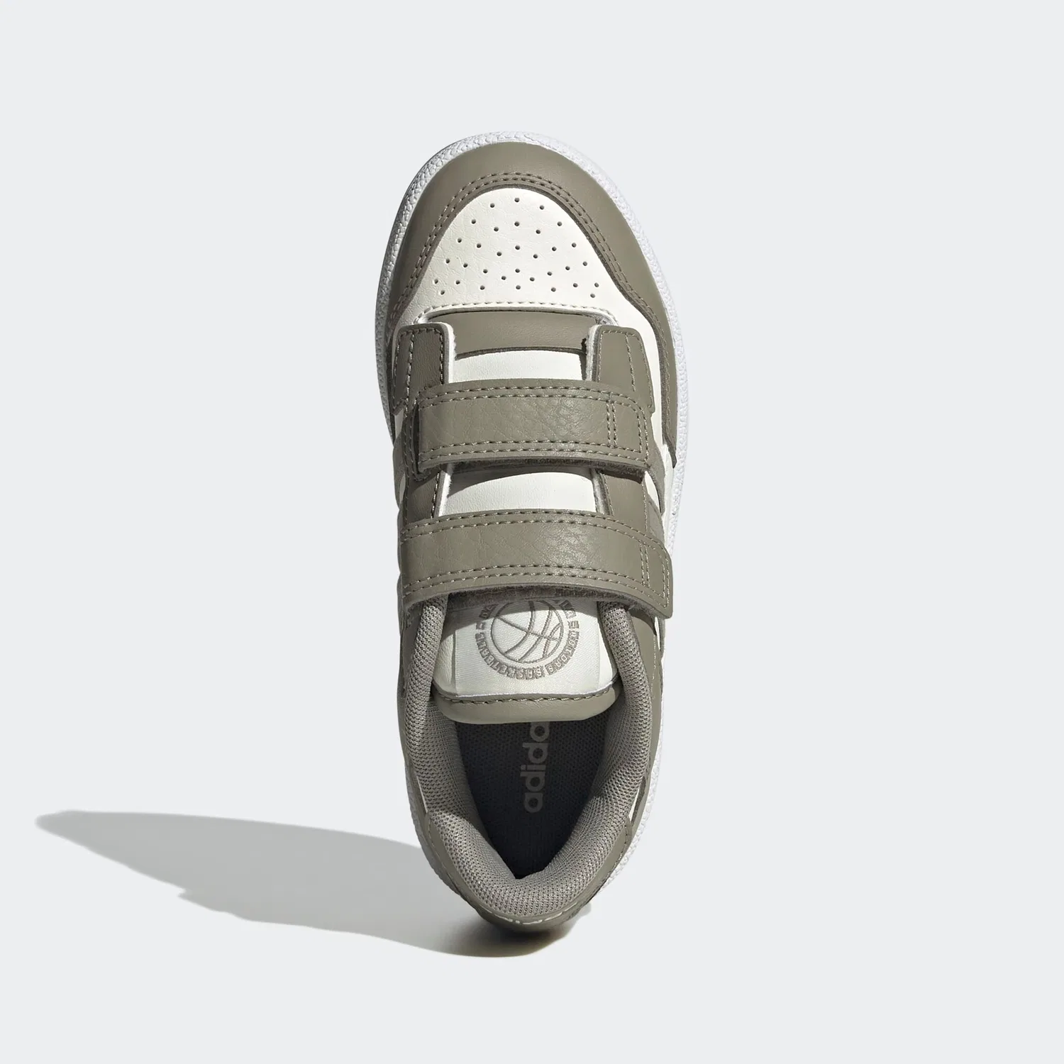 Детские кроссовки с ремешками на липучке Adidas Sportswear, Silver Pebble/Cloud White — фото 4