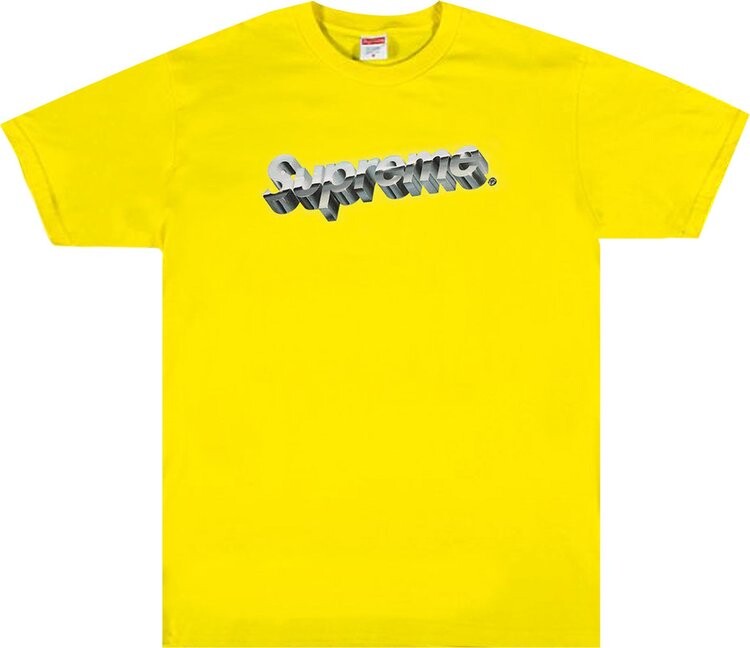 

Футболка Supreme Chrome Logo Tee 'Yellow', желтый